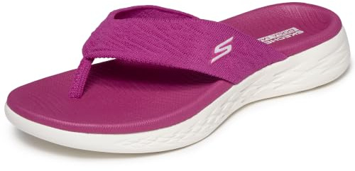 Skechers On-The-go 600 Sunny Damen-Flip-Flop, Fuscia, 40 EU