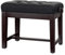 Classic Cantabile Pianobank Modell X - Festverleimte Pianobank - Schwarze Sitzfläche im Chesterfield-Stil - Höhenverstellbar von 48,5-56 cm - 4-fache Kreuz-Mechanik - Rosenholz Matt