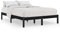vidaXL Kiefer Massivholzbett Bettgestell Bett Holzbett Doppelbett Futonbett Bettrahmen Schlafzimmerbett Schlafzimmermöbel Schwarz 200x200cm