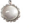 8 Teile 4 Stück Fassungen Schmuck Charm Leere Lünette Medaillons Metall Anhänger 30mm Runde 4 Stück Klar Glas Cabochon Fassung Rahmen (Silber)