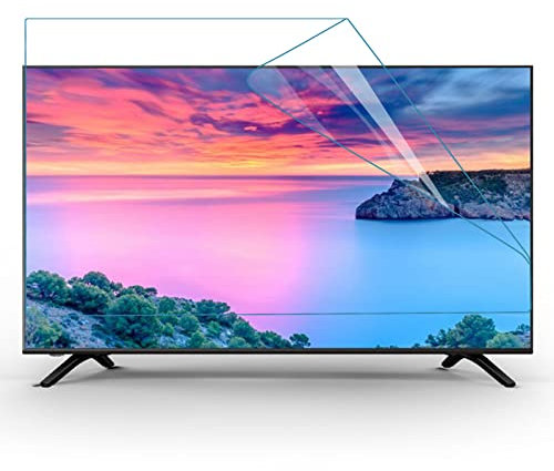Blendschutz Tv Entspiegelungsfolie, 47-58 Zoll Tv Entspiegelungsfolie BlendschutzTV-Schutzfolie Anti-StrahlungEinfache Installation,Matte-55in(1221X689) mm