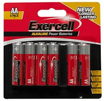 Red Alkaline AA Batteries (6 Pack) - Long Lasting Power for All Devices, Ideal for Remote Controls, Torches, Games Controllers, & More