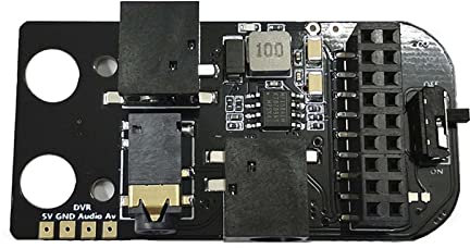 Geeignet für DJI Avate FPV-Brille V2 Langlebiger 5,8G Rx-Anschluss 3.0-Adapter Analoges Zubehör Einfach zu bedienendes 5-V-3-A-Analog-Empfängermodul Kleine Platine (1-Schwarz, One Size)