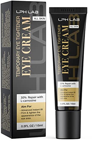 LPH LAB Temporary Eye Tightener Eye Cream, Instant Reduces Under-Eye Bags, Puffiness, Anti Aging Fine Lines, Firm That Delicate Skin Under Your Eyes 15ml