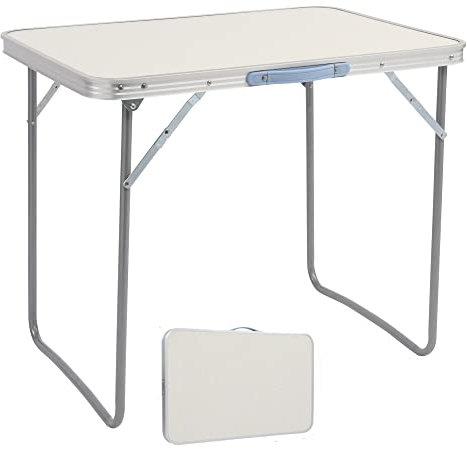 LEADZM Table de Camping Pliante Portative,Panneau de Fibres d'aluminium antirouille,70x50x60cm,Facile à Nettoyer,Convient pour Les Pique-niques en Plein air