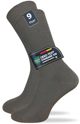 GAWILO Venensocken für Damen & Herren (9 Paar) | Ohne Gummi & ohne drückende Naht | Gesundheitssocken mit Komfortbund | Haltbar & bequem