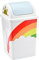 VICASKY 1 Stück Regenbogen-Mülleimer Automatischer Regenbogen-Mülleimer Kinder-Mülleimer Altpapierbehälter Dekorativer Mülleimer Lustiger Kleiner Mülleimer Kleiner Mülleimer Aus