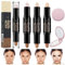 Contouring Sticks 3 pcs Contour Stick 2-in-1 Conturingstift Konturenstift Highlighter Stick Bronzer Stick Milk Contour Stick Highlighter Stift Contour Stift Mit 1 Beidseitig klappbarer Kosmetikspiegel