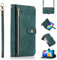 Jeelar ESONG Handyhülle für Xiaomi 13T/13T Pro Tasche,hulle mit Kartenfach,Schultergurt,Handgelenkschlaufe,Stoßfest Handytasche Magnetic Klapphülle Case,Flip PU Leder Brieftasche Schutzhülle,Grün