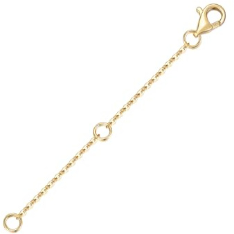 14K Solid Gold Necklace Extender Lobster Clasp 2 (14K Yellow Gold-2 Inch)