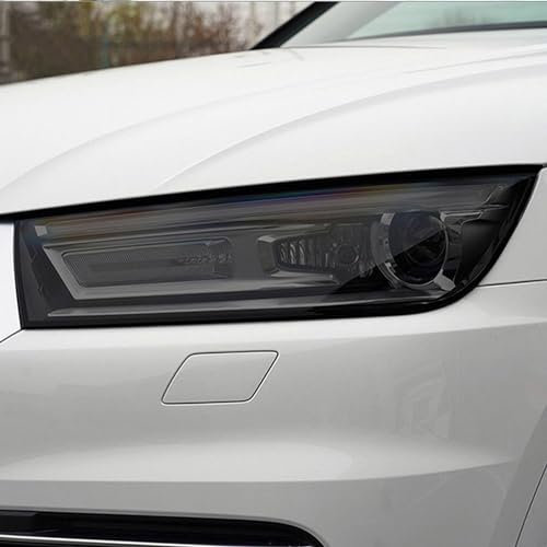 JCAKES 2 Stück Auto-Scheinwerfer-Tönung schwarz Schutzfolie Schutz TPU Aufkleber, für Audi Q5 SQ5 FY 8R 2009–2020 Zubehör