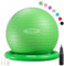 Fitvids Gymnastikball mit aufblasbarem Ringsockel, platzsicher und rutschfest, Yoga-Stuhl für den Schreibtisch zu Hause oder im Büro, inklusive Luftpumpe, Grün, 65 cm