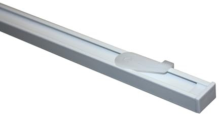 GARDINIA Aluminium-Vorhangschienen-Set Lucy, Komplett-Set mit 1-läufiger Schiene, Weiß, 160 cm