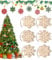 Zofory 30 Stück Schneeflocke Weihnachtsbaumschmuck Holz, 6 Designs Holzanhänger Weihnachten mit Hanfseil, DIY Christbaumschmuck Holz Anhänger weihnachten, Baumschmuck Weihnachten, Weihnachtsbasteln