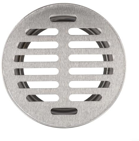URPIZY Bodenauslass Edelstahl Gitter Boden Boden Abfluss Gully Trap Kanalisation Boden Boden Abfluss Rundes Muster Gitter Rohr Durchmesser Horizontaler Auslass Bodenablauf (90 mm)
