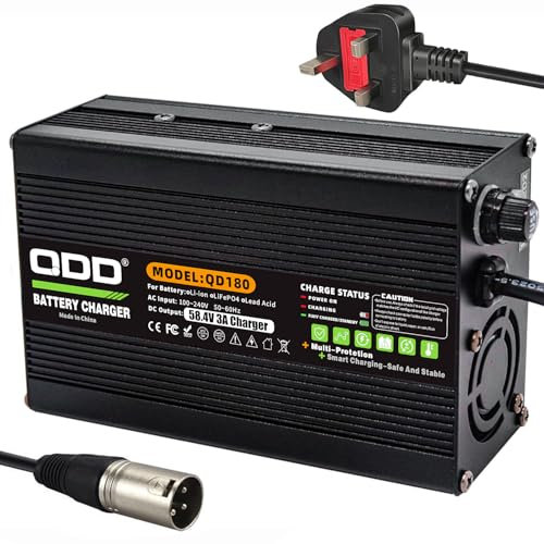 58.4V 3A LiFePO4 Battery Charger Output XLR Connector Used for 16S 48V 51.2V LiFePO4 Battery Pack with Cooling Fan