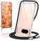 Oelrstfe Coque pour Google Pixel 8 avec Cordon, Housse Transparent Silicone Anti-Jaunissement Collier Réglable Case, Téléphone Étui Antichoc Portable Lanière Cover pour Google 8 - Noir