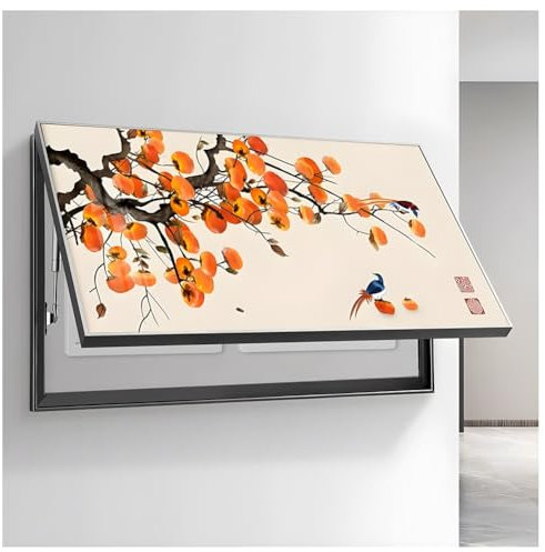 Zfmnoyev Zählerkasten Dekorative Malerei, Verteilerkasten Verstecken Gemälde Abdeckung, Wand Montierte Wand Kunst Dekorative Schrank, Aluminium-Legierung Rahmen(B,50x40 cm/19.7x15.7 in)