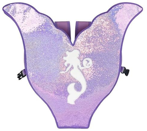 XFYESL Tauchtasche Faltbare Meerjungfrau Monoflosse Tasche Freediving Flossen Rucksack Meerjungfrau Fischschwanz Schulter Tasche Flipper Tragetasche wasserdichte Gepäcktasche(Shining Purple)