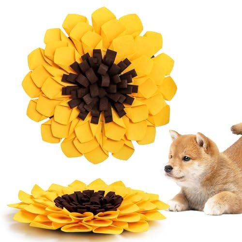 Schnüffelteppich Hund Futter Schnüffelmatte 38 x 38 cm Waschbar Trainingsmatte Futtermatte Schnüffelspielzeug Interaktive Hundespielzeug für Hunde jeder Größe