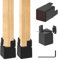 4 Stück Möbelerhöhung 5cm, Verstellbare Betterhöhung mit Schraubklemme, Betterhöher Schwerlast Stuhlerhöhungen, Möbelerhöher für 22-42mm Breite Quadrat & Runde Stuhlbein (5cm Schwarz)