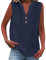 Cocila Camisa informal de mujer con botones sueltos, cuello y mangas color liso Camiseta Encaje Blusas De Tirantes Body Mujer Elegante Plus Size Cami Tops Rockera Sexy Womens Tunic Uk Talla
