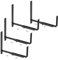 Soportes ajustables negros para macetas para ventanas, paquete de 4, soportes de montaje en pared para macetas de 6 a 13 pulgadas