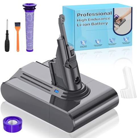 WAEUUKKPO 8000mAh Akku für Dyson V8 SV10, Li-ION Ersatzakku Batterie kompatibel mit V8 Animal/Absolute/Motorhead/Fluffy Handstaubsauger 967834 05