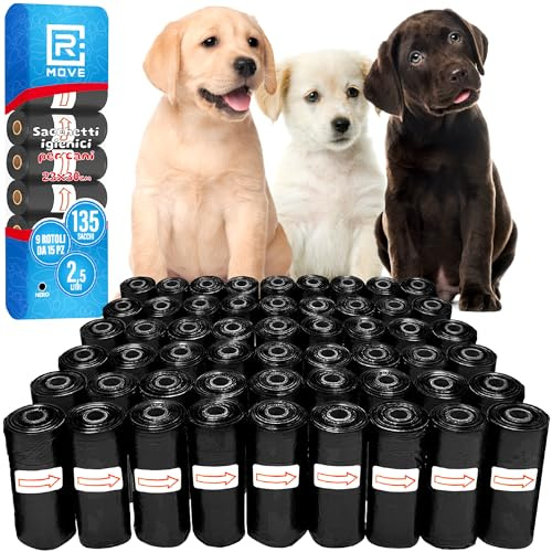 R MOVE Hundekotbeutel 810 Stück (54 Rollen) – Hygienebeutel für Hunde, Hundebeutel, Dog Poop Bags, pannensicher, 30 x 23 cm, 2,5 Liter, kompatibel mit allen Rollenhalter