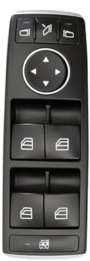 Botón del Interruptor Interruptor maestro elevalunas eléctrico para Mercedes para Benz W204 W212 W207 X204 Clase CE GLK C200 y E300 (2049055402) control ventana(Model A)