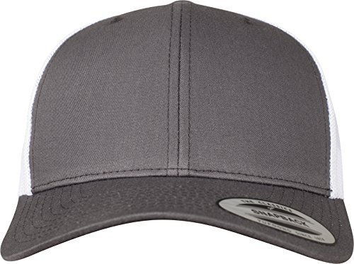 Flexfit Unisex Retro Trucker 2-Tone Baseballkappe, Blickdicht, Darkgrey/wht, one Size