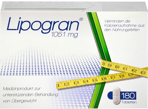 Lipogran Tabletten - Abnehmen - Verbesserter Stoffwechsel - Appetitzügler - vegan, glutenfrei - mit Feigenkaktuspulver - klinisch geprüft - 180 Stück