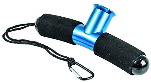 Fladen Gimbal - Fishung Belt, Kampfgurt aus blauem Aluminium mit Moosgummibesatz und Sicherungsleine mit Karabiner