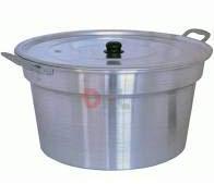 pentola -calderone pomodoro cm 52 in alluminio con coperchio incluso