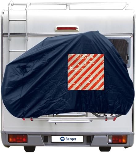 BERGER Housse de protection Vélo Exterieur | Bâche vélo en Toile Oxford 300D | Housses Étanche Colonne d'Eau 3000mm | Bâche pour Porte-Vélo Camping-car | Bache Etanche | Accessoire velo Garage