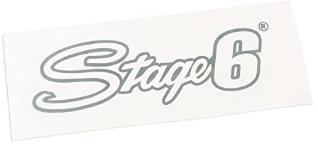 Aufkleber Stage6, 20x6cm, silber