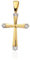 Kreuz Anhänger Gold Gelbgold Weißgold 585 14K Goldanhänger Kettenanhänger Diamanten Brillanten für Damen Jungen