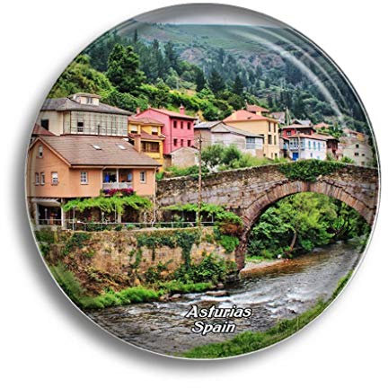 Imán para nevera, España, Asturias, España, imanes de cristal para nevera, recuerdos, bonito imán de cristal, decoración para pizarra blanca, oficina, hogar, regalo