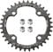 Bynccea Rundes Kettenblatt 104 BCD 32T 34T 36T 38T Schmaler, Breiter Einziger Kettenring mit 4 Stücke Kettenrad Schrauben 8 9 10 11 12 Speed für Rennräder, MTB BMX Fahrrad
