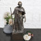 ARTVARKO Stehende Mohandas Karamchand Gandhi Ji Idol Polyresin Statue Skulptur in Premium Kaltguss Bronze Schaustück für Home Office Decor Geschenk 11,5