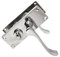 Haven Heritage Victorian Chrome Bathroom Door Handle with Lock – Privacy Handle Set for Interior Bathroom Doors