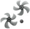 YiZYiF 14 Inch Plastic Fan Blade 5 Leaves Silent Fan Blade with Nut Replacements for Standing Fan Table Fan Black 14 Inch