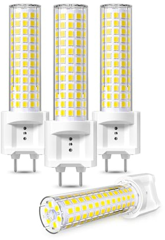 Klarlight G12 LED Light Bulbs 15W, G12 Bi-Pin Base LED Corn Light Bulb Daylight 6000K, Ceramic G12 Base 150W Metal Halide Lamp Replacement for Street Warehouse Factory Garage Lighting (4-Pack)