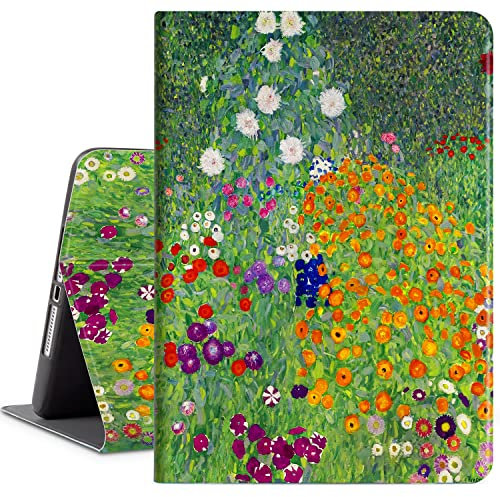 iPad Air 2 Hülle/iPad Air Hülle, Vimorco iPad 9.7 Hülle für iPad 5.,6. Generation Hülle 2017/2018, verstellbarer Winkel, Folio Ständer Cover (Blumengarten en)