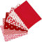 Jukway 6 Stück Baumwollstoff Meterware 50 x 50 cm Patchwork Stoffe zum Nähen Quilten DIY Dekoration Basteln Handwerken, Reine Baumwolle Stoff bedruckte Mustern Stoffpakete (Rot)