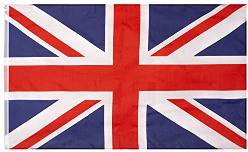 MUWO Flagge Nations Together 90 x 150 cm Nationalmanschaften, doppelseitige Gartenflagge, wetterfeste Fanflagge, Fußballflagge Polyester Länderfagge Deutschland mit Ösen (Großbritannien)