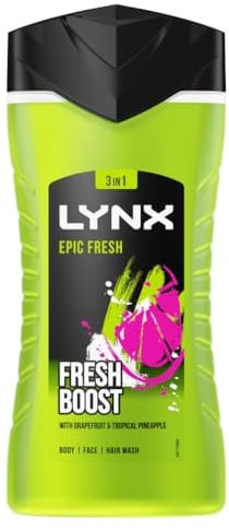 Lynx Epic Fresh Shower Gel Grapefruit & Tropical Pineapple Scent 225 ML