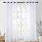 CUTEWIND Extra Lange Schlafzimmer Gardinen und Vorhänge, Gardinen Schals 2er Set mit Ösen, Gardinen Weiss Transparent 280 cm Lang, 140 cm Breit, Vorhang Weiß Durchsichtig für Wohnzimmer Modern