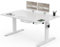Devoko Scrivania Elettrica Regolabile in Altezza 140 x 70 cm, Scrivania da In Piedi Elettrica con Porte di Ricarica Tipo A, Tavolo da Computer Mobile con Gestione dei Cavi e Ruote a 360° (Bianco)