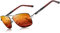 KINGSEVEN 2023 Marke Männer Aluminium Sonnenbrille HD Polarized UV400 Spiegel Männer Sonnenbrille Frauen für Männer Oculos de sol N724 (Silber Rot)